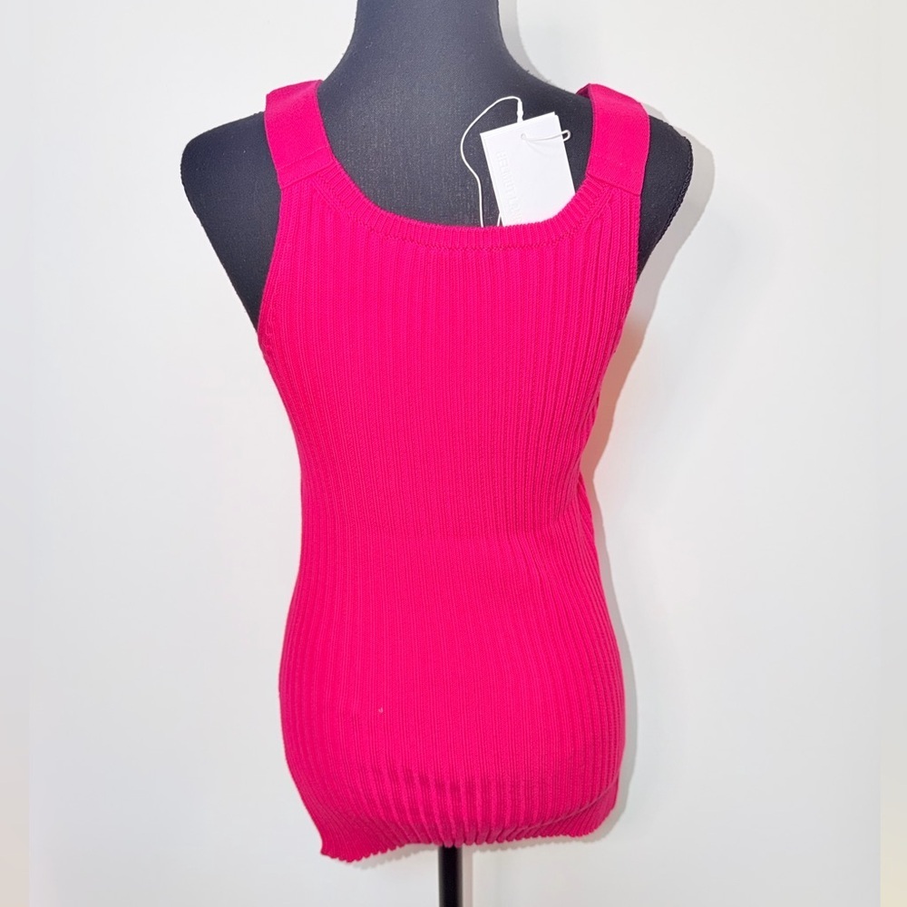 Helmut Lang Fuchsia Ribbed Tank - Picture 3 of 3